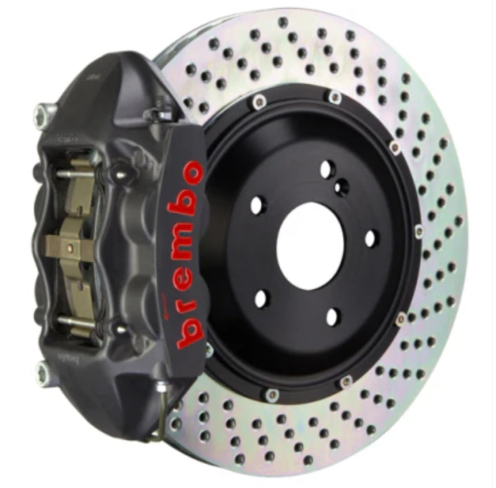 Brembo 12-17 M5 (F10) Rear GTS BBK 4 Piston Cast 380x28 2pc Rotor Drilled-Black HA