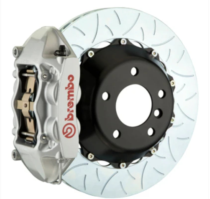 Brembo 12-17 M5 (F10) Rear GT BBK 4 Piston Cast 380x28 2pc Rotor Slotted Type-3-Silver