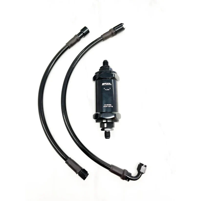 Spool - High Performance Stainless Steel 10 Micron In-Line Filter Unit || N54/N55 (E9X/E8X/E6X)