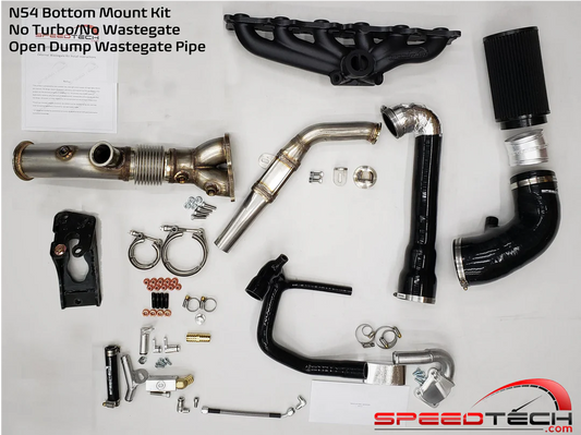 SPEEDTECH N54 NO TURBO OPEN DUMP WASTEGATE BOTTOM MOUNT KIT