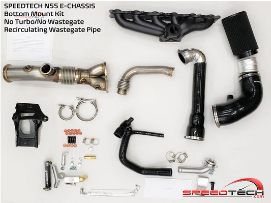 SPEEDTECH N55 E-CHASSIS NO TURBO BOTTOM MOUNT RECIRCULATING WASTEGATE KIT
