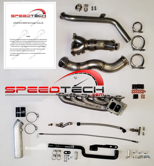 SPEEDTECH N54 NO TURBO OPEN DUMP WASTEGATE TOP MOUNT KIT