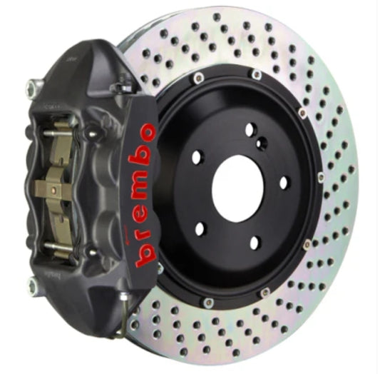 Brembo 12-17 M5 (F10) Rear GTS BBK 4 Piston Cast 380x28 2pc Rotor Drilled-Black HA