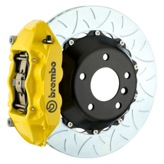 Brembo 12-17 M5 (F10) Rear GT BBK 4 Piston Cast 380x28 2pc Rotor Slotted Type-3- Yellow