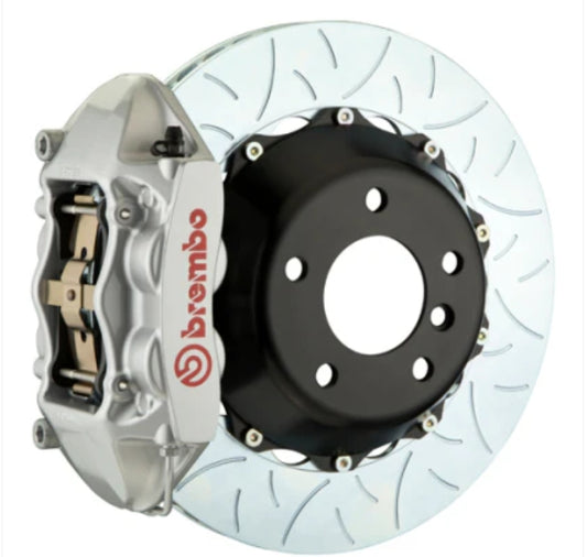 Brembo 12-17 M5 (F10) Rear GT BBK 4 Piston Cast 380x28 2pc Rotor Slotted Type-3-Silver