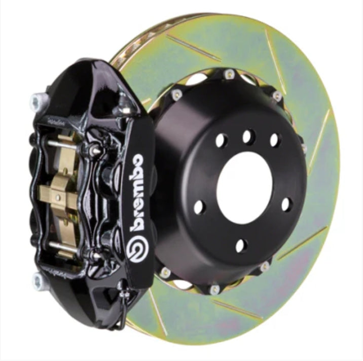Brembo 12-17 M5 (F10) Rear GT BBK 4 Piston Cast 380x28 2pc Rotor Slotted Type-1-Black