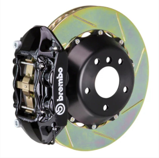 Brembo 12-17 M5 (F10) Rear GT BBK 4 Piston Cast 380x28 2pc Rotor Slotted Type-1-Black